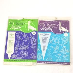 Lot of 2 VTG Vogart Hot Iron Transfer Patterns NEW